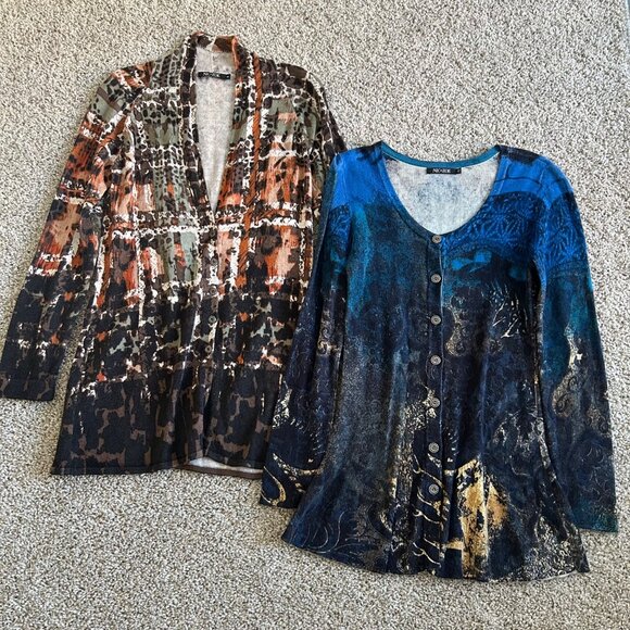 Nic + Zoe Bundle Womens Small Cardigan & Button Front Top Multicolor - Picture 10 of 10